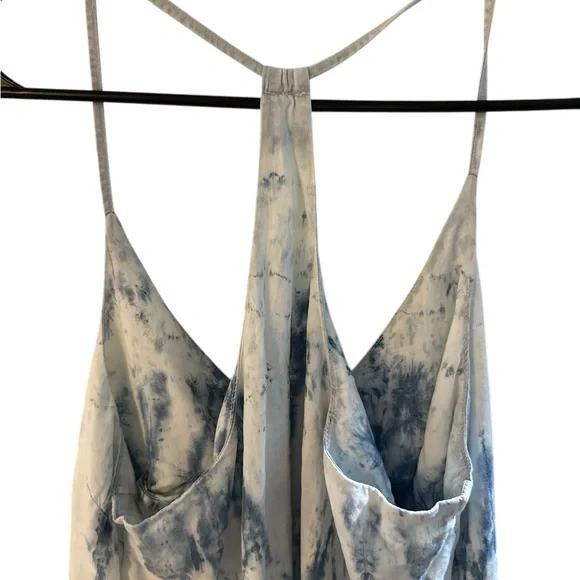 Anthropology Cloth & Stone Blue and White Above Knee Halter Tied Dress Size M - Picture 8 of 8